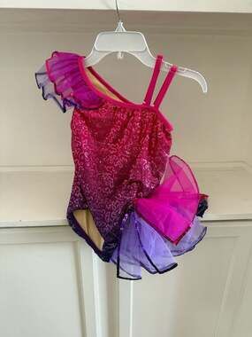 Layla The Brighter Movement Girls Pink and Purple Sequin Dance Leotard